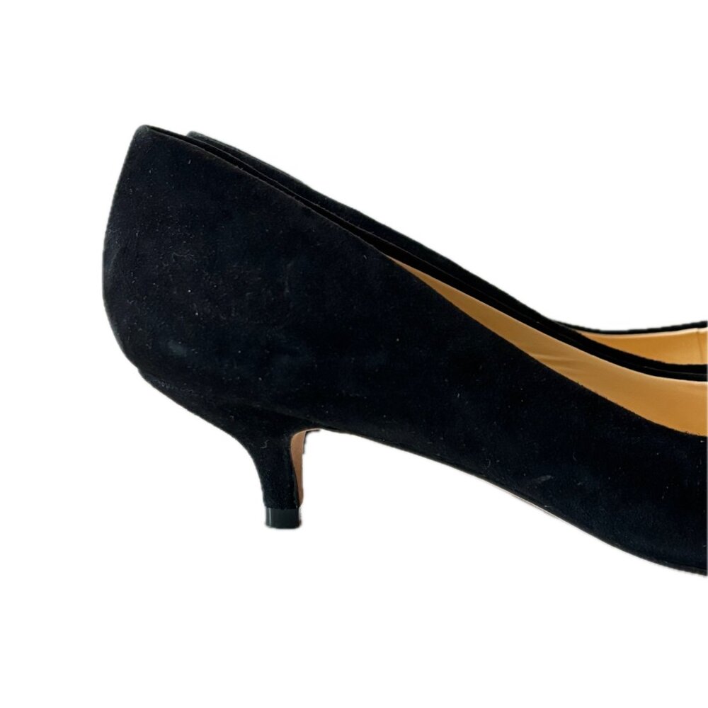Footcandy Black Suede Kitten Heel Pumps Women's 9B - Picture 7 of 11